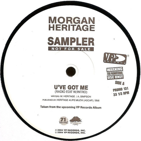 Morgan Heritage : U've Got Me (12", Promo)