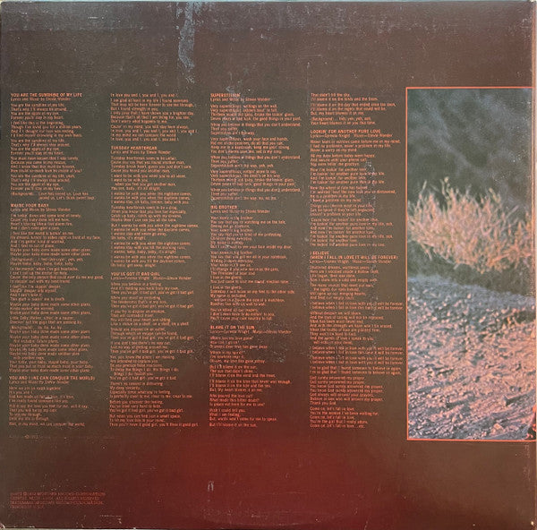 Stevie Wonder : Talking Book (LP, Album, Sup)