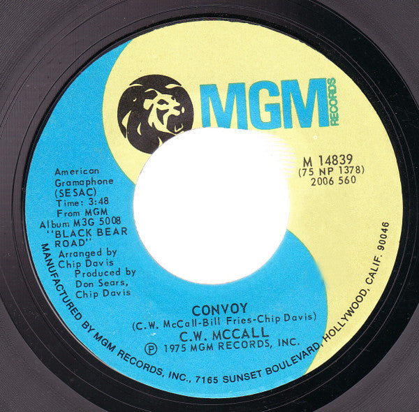 C.W. McCall : Convoy (7", Single, Styrene, PRC)
