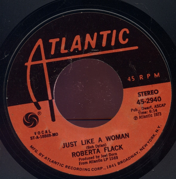 Roberta Flack : Killing Me Softly With His Song (7", Single, MO )
