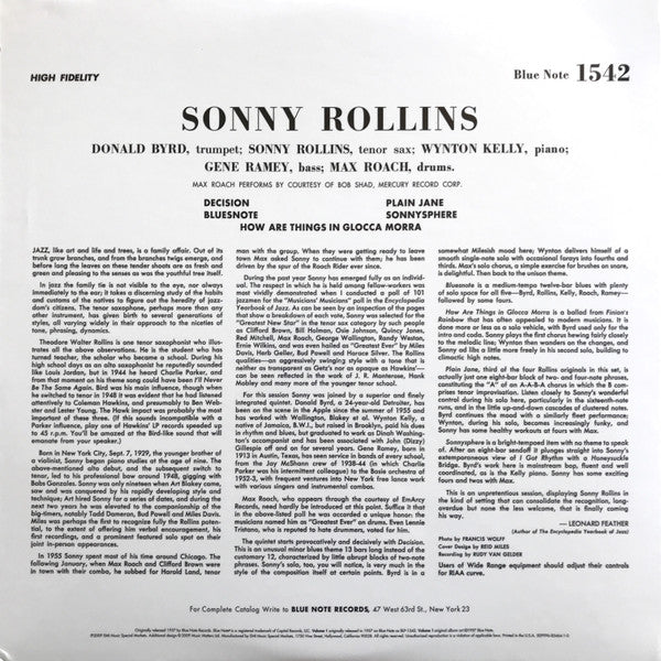 Sonny Rollins : Sonny Rollins (2x12", Album, Mono, Ltd, Num, RE, 180)