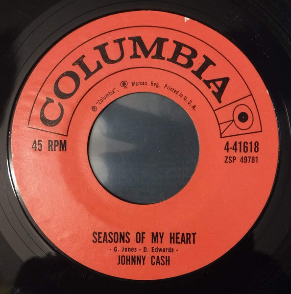 Johnny Cash : Smiling Bill McCall / Seasons Of My Heart (7", Styrene)