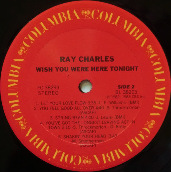 Ray Charles : Wish You Were Here Tonight (LP, Album)