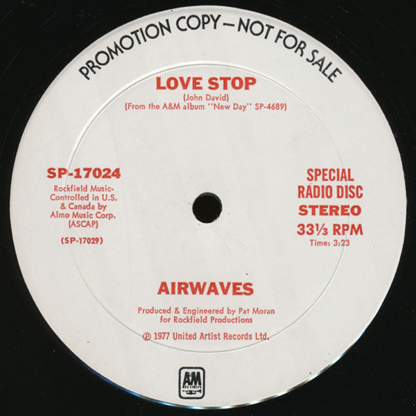 Airwaves (4) : Love Stop (12", Promo)