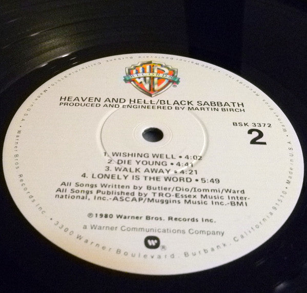 Black Sabbath : Heaven And Hell (LP, Album, Win)