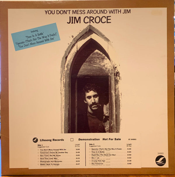 Jim Croce : You Don't Mess Around With Jim (LP, Album, Promo, RE)