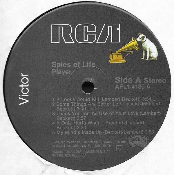 Player (4) : Spies Of Life (LP, Album, Ind)