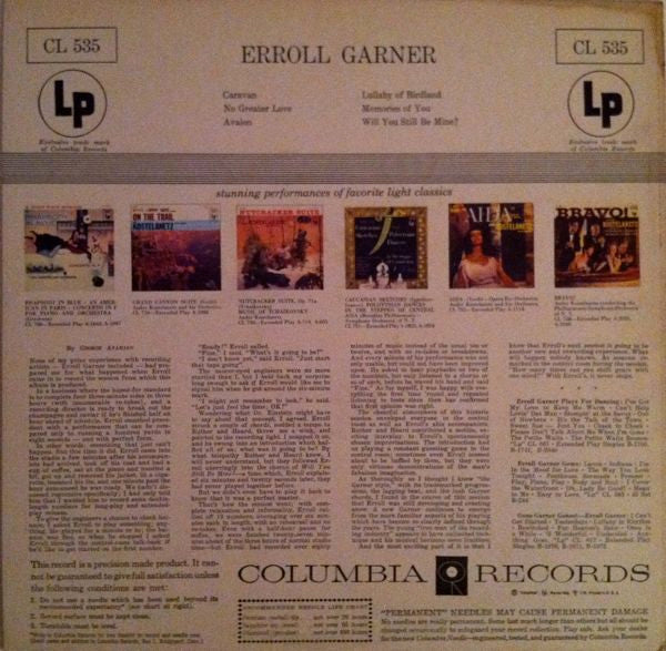 Erroll Garner : Erroll Garner (LP, Album, Mono, RE)