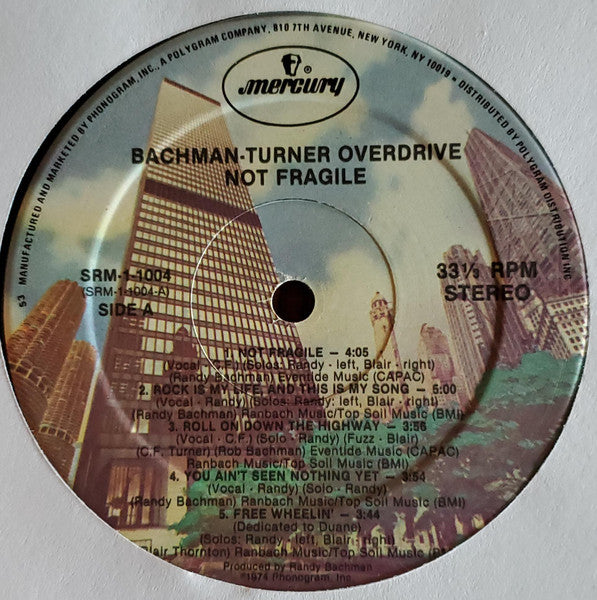 Bachman-Turner Overdrive : Not Fragile (LP, Album, RE, 53 )