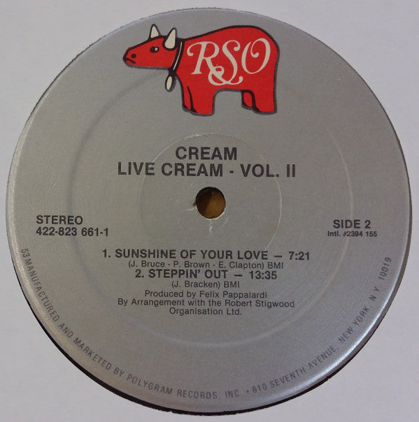 Cream (2) : Live Cream Volume II (LP, Album, RE)