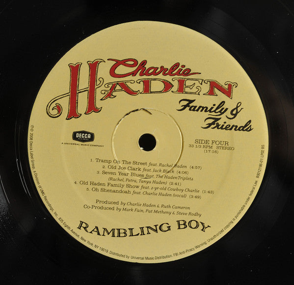 Charlie Haden Family & Friends : Rambling Boy (2xLP, Album)