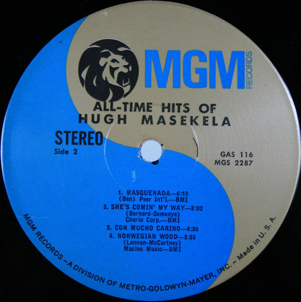 Hugh Masekela : All-Time Hits Of Hugh Masekela (LP, Comp)