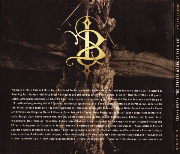 Skinny Puppy : The Greater Wrong Of The Right (CD, Album, Dig)