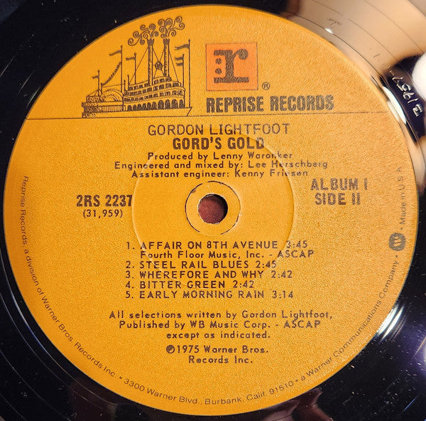Gordon Lightfoot : Gord's Gold (2xLP, Comp, Gat)