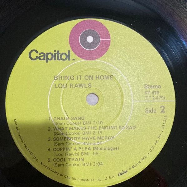 Lou Rawls : Bring It On Home....And Other Sam Cooke Hits (LP, Album, Win)