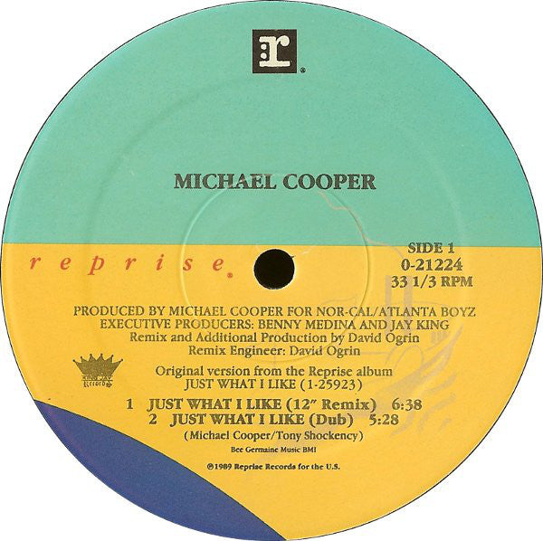 Michael Cooper : Just What I Like (12", Maxi)