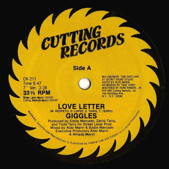 Giggles : Love Letter (12")