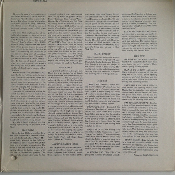 Stan Getz / Luiz Bonfá : Jazz Samba Encore! (LP, Album, Mono, Gat)