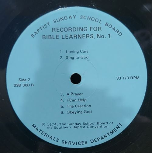 Unknown Artist : Recordings For Bible Learners, No. 1 (7", EP)