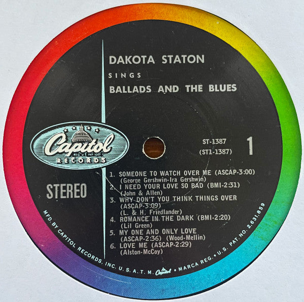 Dakota Staton : Sings Ballads And The Blues (LP, Album, Los)