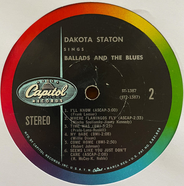 Dakota Staton : Sings Ballads And The Blues (LP, Album, Los)