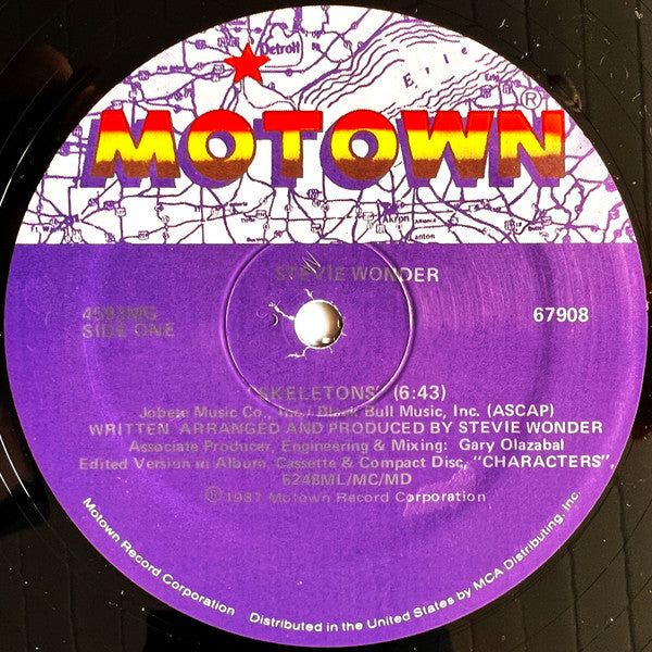 Stevie Wonder : Skeletons (12", Maxi)