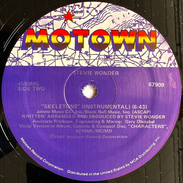 Stevie Wonder : Skeletons (12", Maxi)