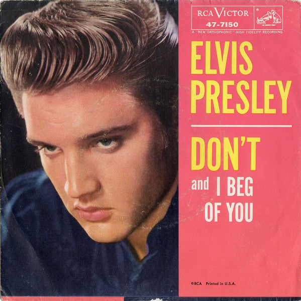 Elvis Presley With The Jordanaires : Don't (7", Single, Ind)