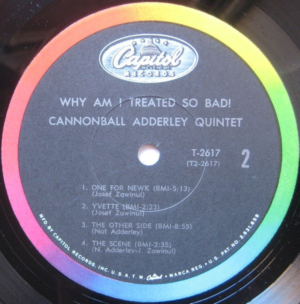 The Cannonball Adderley Quintet : Why Am I Treated So Bad! (LP, Album, Mono)