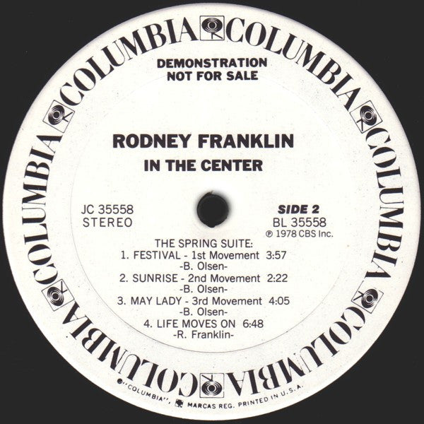 Rodney Franklin : In The Center (LP, Album, Promo)