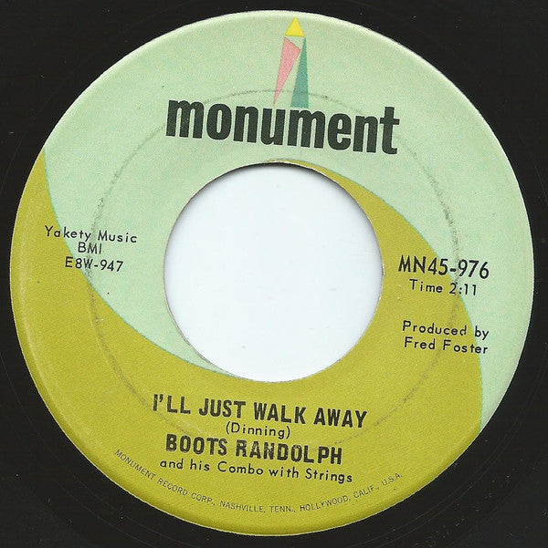 Boots Randolph And His Combo With Strings* : The Shadow Of Your Smile (7", Single)