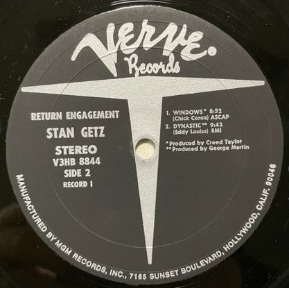 Stan Getz : Return Engagement (2xLP, Comp)