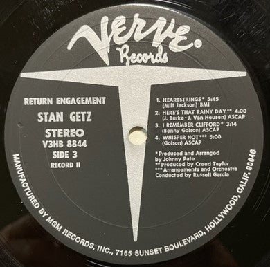 Stan Getz : Return Engagement (2xLP, Comp)