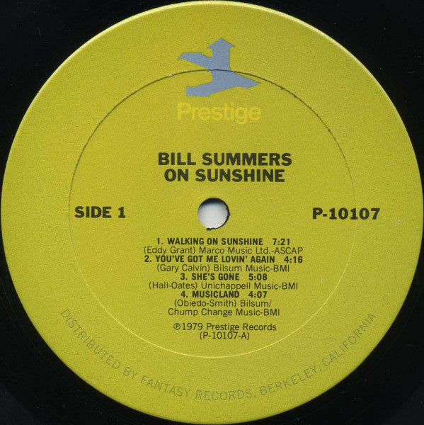 Bill Summers And Summers Heat* : On Sunshine (LP, Album)