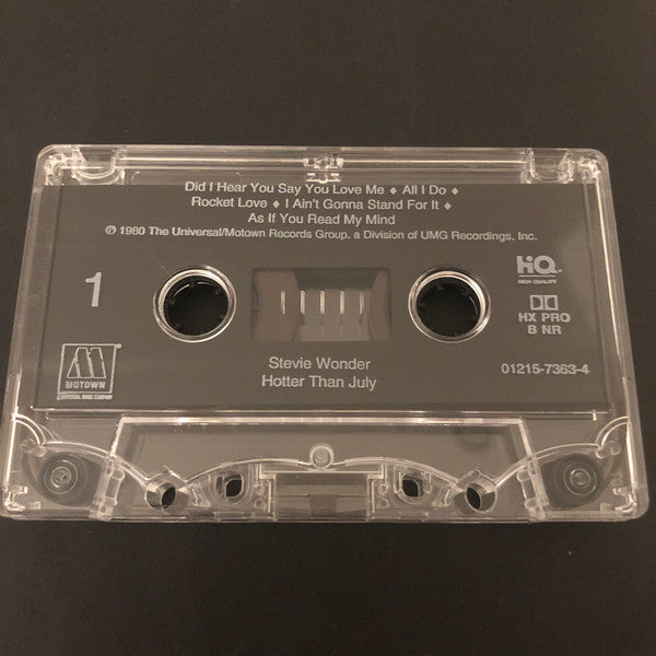 Stevie Wonder : Hotter Than July (Cass, Album, RE, RM)