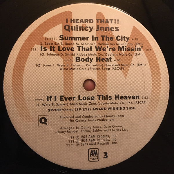 Quincy Jones : I Heard That!! (2xLP, Album, Ter)