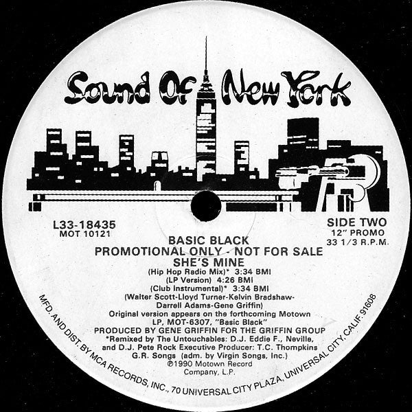 Basic Black : She's Mine (12", Single, Promo, Glo)