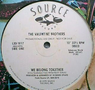 The Valentine Brothers : We Belong Together (12", Promo)
