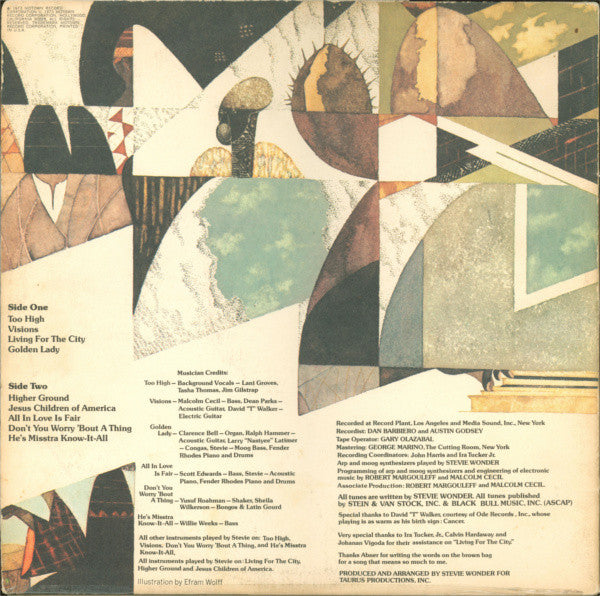 Stevie Wonder : Innervisions (LP, Album, RE, Gat)