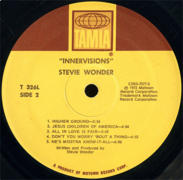 Stevie Wonder : Innervisions (LP, Album, RE, Gat)