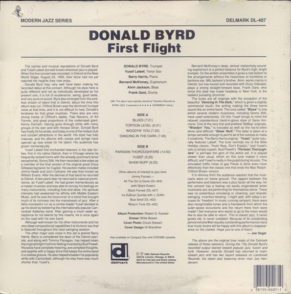 Donald Byrd : First Flight (LP, Album, Promo, RE)