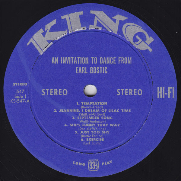Earl Bostic : Invitation To Dance With Bostic (LP, Album, RE)