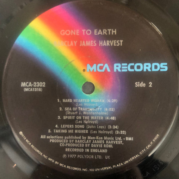 Barclay James Harvest : Gone To Earth (LP, Album, Pin)