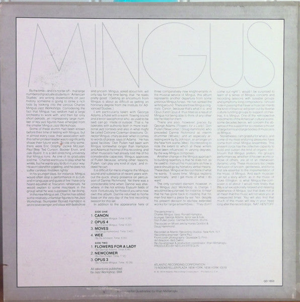 Charles Mingus : Mingus Moves (LP, Album, Quad)