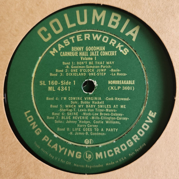 Benny Goodman : The Famous 1938 Carnegie Hall Jazz Concert (2xLP, Mono, RE + Box)
