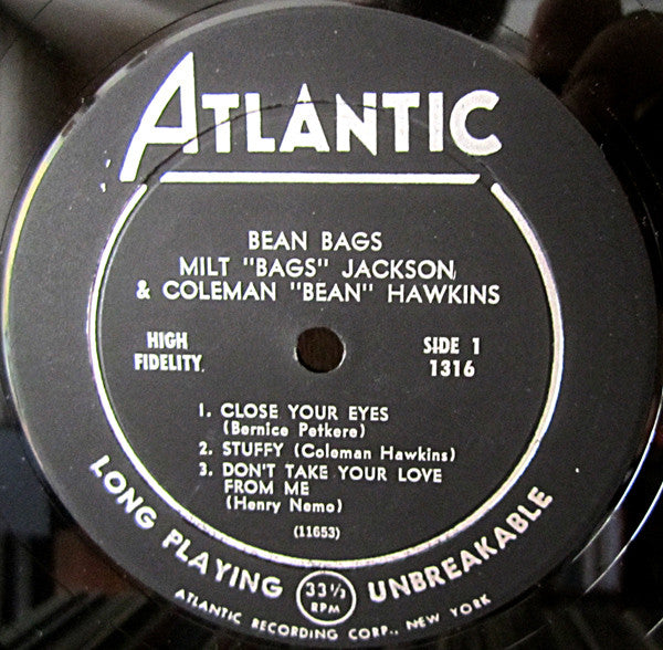 Milt Jackson / Coleman Hawkins : Bean Bags (LP, Album, Mono)