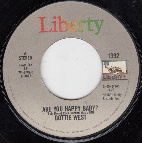 Dottie West : Are You Happy Baby? (7", Single, Jac)