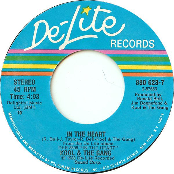 Kool & The Gang : Fresh / In The Heart (7", Single, Styrene, 19 )