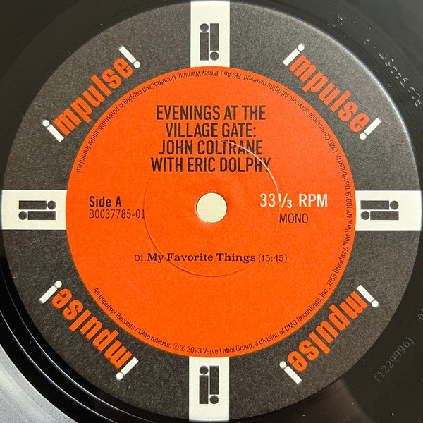 John Coltrane With Eric Dolphy : Evenings At The Village Gate (2xLP, Album, Mono, Gat)