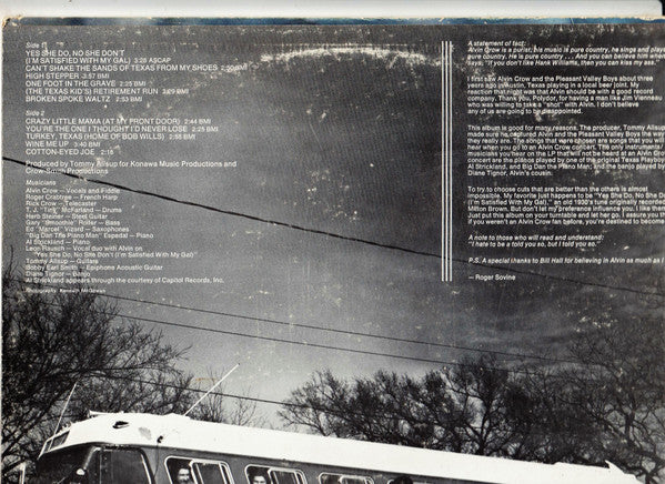 Alvin Crow And The Pleasant Valley Boys : High Riding (LP, Album)
